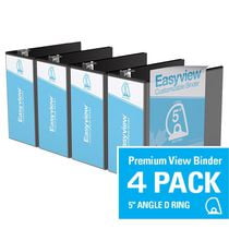 Davis Group, Easyview Premium, D Ring, Customizable, View Binder, 4 Pack, 5"
