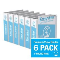 Davis Group, Easyview Premium, Round Ring, Customizable, View Binder, 6 Pack, 2"