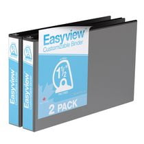 Davis Group Easyview Premium, Angle D Ring, Customizable, 11 x 17 inch, Spreadsheet View Binder, 2 Pack, 1.5"