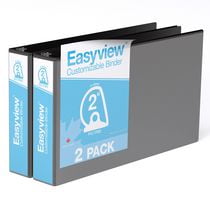 Davis Group Easyview Premium, Angle D Ring, Customizable, 11 x 17 inch, Spreadsheet View Binder, 2 Pack, 2"