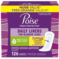 Protège-slips pour incontinence quotidienne Poise, absorption très légère