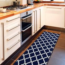 Ottomanson Glamour Collection Non-Slip Rubberback Moroccan Trellis Design Indoor Area Runner Rug