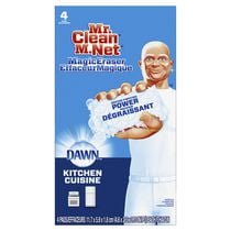 Effaceur magique M. Net pour la cuisine avec Dawn, coussins nettoyants avec Durafoam