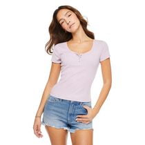T-shirt à encolure henley Wild Skye pour femmes