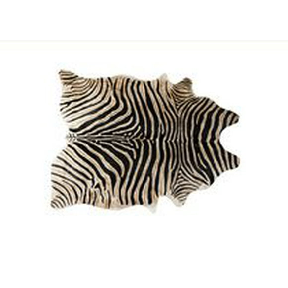 H-Natural 6'X7' Togo Animal Print Cowhide Rug