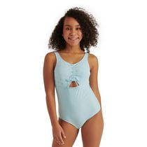 Justice Girls' Eyelet One Piece Swimsuit