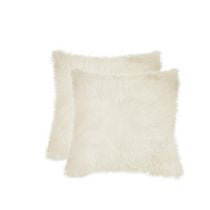 H-Natural 2 Pack 100% New Zealand Sheepskin Pillow 18"X18"