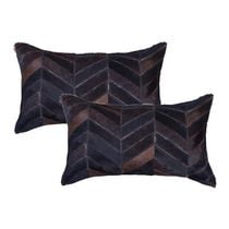 TORINO CHEVRON COWHIDE PILLOW 12"X20" 2-PACK