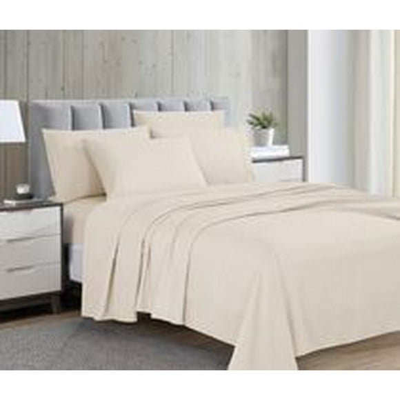 Ens. draps 1800 Series en microfibre avec taies d'oreiller en prime