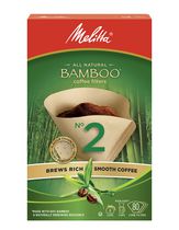 Melitta Filtres à café coniques no 2 en bambou, boîtes de 80 filtres