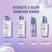 Bioré Hydrate & Glow Gentle Cleanser, with Coconut Water & Prebiotics