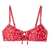 No Boundaries Women's Tie Front Bikini Top