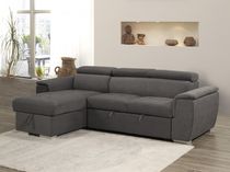 Bentley Sectional with Pull Out Bed & Storage Chaise, Grey