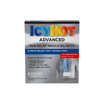 Icy Hot Advanced Pain Relief Medicated Patch - Relieves Deep Discomfort from Back, Neck, Knee, Joint Aches, Sciatica, and Muscle Strains - Flexible Fabric - Ultra-Thin, Fast-Acting, and Long-Lasting