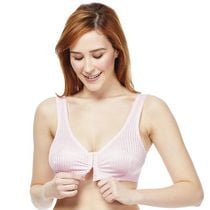 Carole Martin Wire-Free Front Closure Full-Freedom Comfort Bra For Women With Expandable Cups - Style 7218