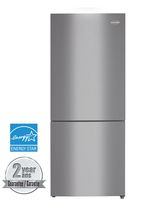 Réfrigérateur sans givre avec congélateur au bas de marque Marathon ayant une capacité de 10 pi.cu. (Inox)