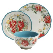 Set de vaisselle  12 pièces Vintage Floral, The Pioneer Woman