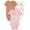 Pink, variant on Carter's Child of Mine Infant Girl’s 3pk Bodysuit