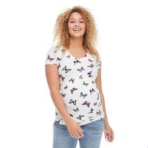 T-shirt imprimé à manches courtes avec encolure en V Paisley Sky Maternité