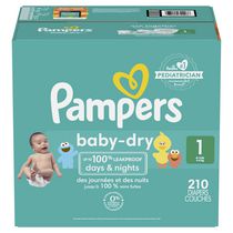 Couches Pampers Baby Dry, format Super Economique