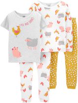 Pyjama 4 pièces pour Bébé Coton Fille Child of Mine made by Carter’s – poulette