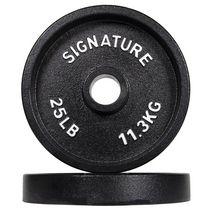 For Weightlifting Squat Exercise AMONIDA Rubber Black 2.5KG/ 5KG/10KG/15KG/20KG Barbell Piece Cast Iron Three Holes Weightlifting Disk