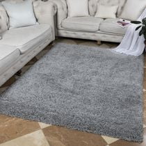 Ottomanson Non-Slip Rubberback Soft Shag Runner Rug for Hallway and Bathroom, Area Rug for Living Room, Bedroom, Dining Room