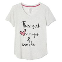 T-shirt de pyjama doux avec encolure en V George pour femmes