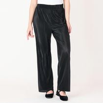 DV Pleated wide leg pant with elastic waist