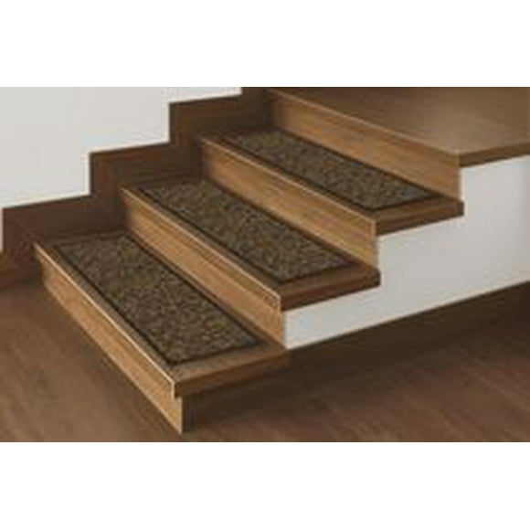 Ottomanson Escalier Collection Non-Slip Rubberback Solid 8.5" x 26" Indoor Stair Treads