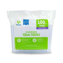 AdTech Crystal Clear Glue Sticks (W220-34ZIP100) – Mini Size, Crystal Clear, Hot Glue Gun  All-purpose glue sticks for crafting, scrapbooking & more. Pack of 100, 4” long and .28 Diameter hot glue sticks