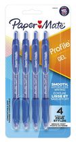 Paper Mate Profile Gel Pen, 0.7mm, Blue, 4 Count