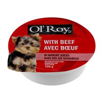 Nourriture pour petits chiens avec bœuf dans des jus savoureux Ol’ Roy