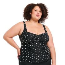 Krista Plus Haut de maillot de bain tankini à décolleté en cœur croisé pour femme