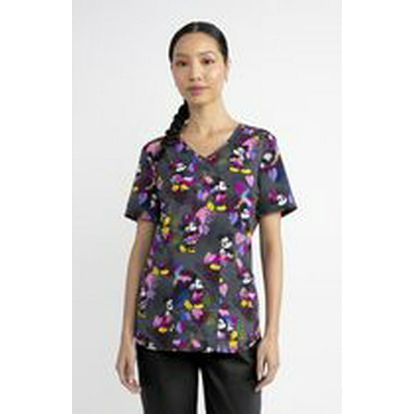 Scrubstar Fashion Collection Women’s Paper Hearts Print V-Neck Scrub Top, Sizes XS–3XL