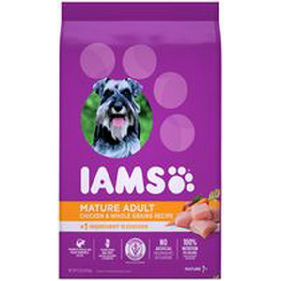 Iams Proactive Health Healthy Aging Senior Adult Dry Dog Food Chicken & Whole Grains Recipe, 6.8-13.2kg
