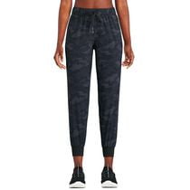 Athletic Works Women's Printed Rib Cuff Woven Pant, Sizes XS-XXL