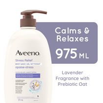 Aveeno Stress Relief Body Wash with Pump for Dry Skin Relief