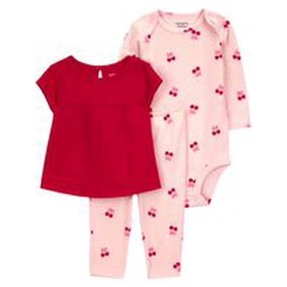 Ensemble 3 pièces Carter's Child of Mine - Cerise
