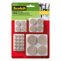 Patins en feutre Scotch®, paquet-prime, SP845-NA, beige, tailles assorties, 162/paquet