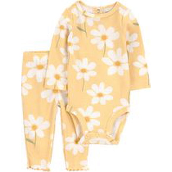 Carter's Child of Mine IG BSPS Short Sleeve-Yellow Floral