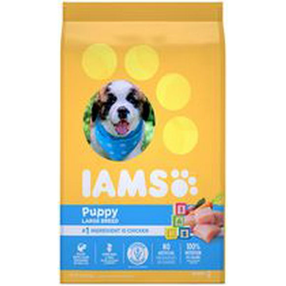 Iams Large Breed Puppy Chicken & Whole Grains Recipe Dry Dog Food, 6.8-13.88kg
