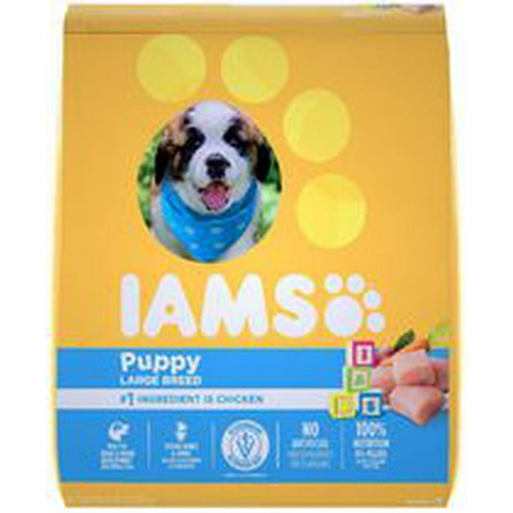 Iams Large Breed Puppy Chicken & Whole Grains Recipe Dry Dog Food, 6.8-13.88kg