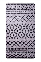Mode Caricia tapis géométrique aztec, gris clair / noir