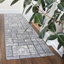Ottomanson Ottohome Collection Non-Slip Rubberback Boxes Design Indoor Rug