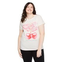 The Pink Closet Women's Plus Cherry Vibes Tee