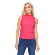 Iyla Women's Mock Neckline Rib Top, Sizes S-XXL