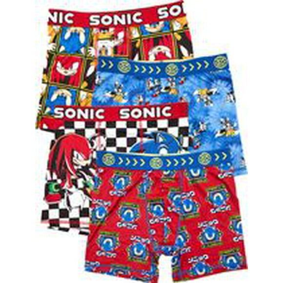 Ensemble De 4 Caleçons Boxers Sonic Le Hérisson Pour Garçons