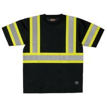 T-SHIRT DE SÉCURITÉ À MANCHES COURTES TOUGH DUCK AVEC RUBAN RÉFLÉCHISSANT DE 2 "SUR UN SUPPORT DE CONTRASTE DE 4".