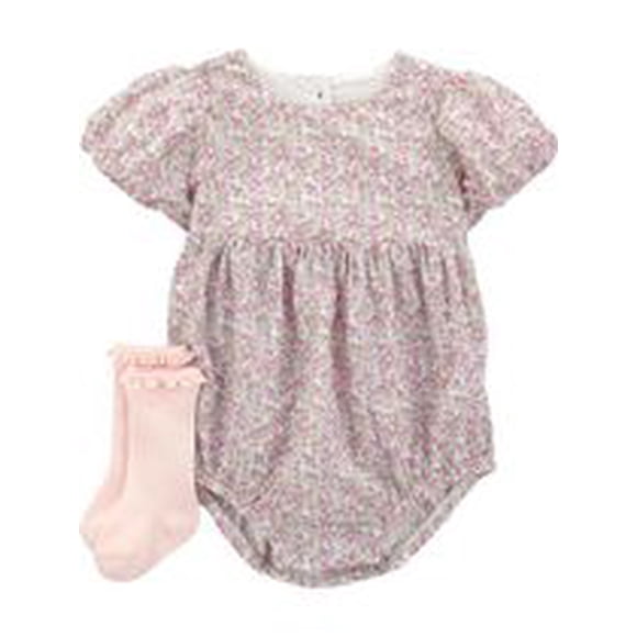 Carter's Child of Mine IG 2PC Bubble Set - Pink Floral